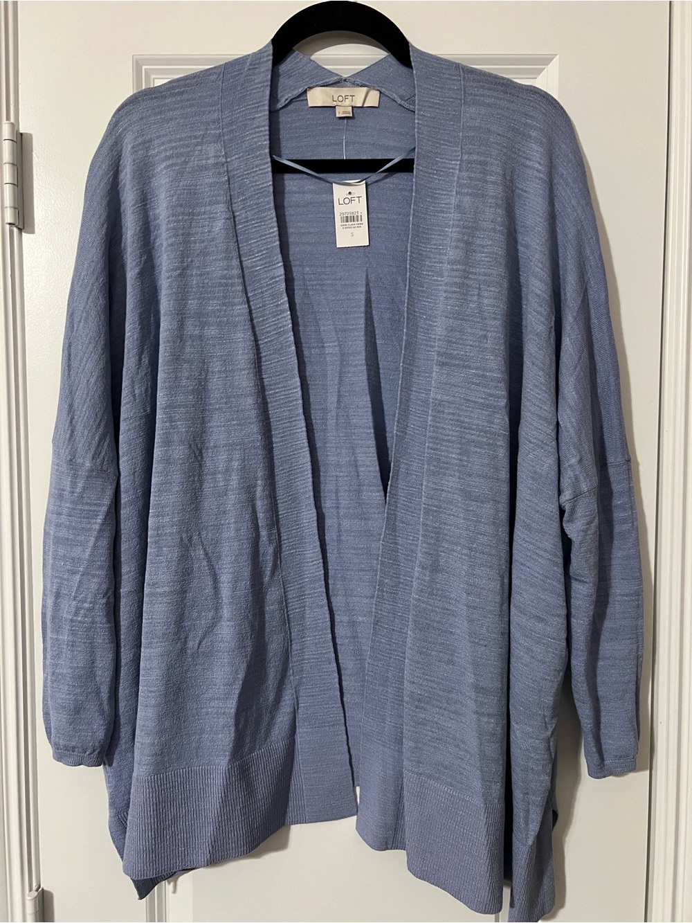 LOFT Open-Front Cardigan Sweater - Light Blue